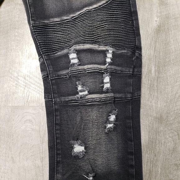 Balmain Sz 34 Designer Distressed Biker Jeans👖 - Picture 4 of 16